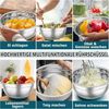 TEAMFAR Rührschüssel Set 7tlg Edelstahl Salatschüssel Luftdichten Deckel 0,7L Bild 5