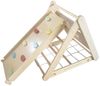 Chipolino Holz-Kindercenter 6 in 1 Kletterwand Rutsche Kletterseil Kletterrampe braun Bild 2