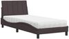 vidaXL Bett mit Matratze "Hanko" Dunkelbraun 90x190 cm Stoff 3310499 Bild 2