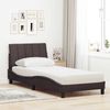 vidaXL Bett mit Matratze "Hanko" Dunkelbraun 90x190 cm Stoff 3310499 Bild 3