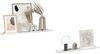 vidaXL Wandregal 2 pcs Weiß Marmor 80 x 9 x 3 cm Holzwerkstoff 42020023 Bild 3