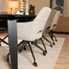Bronx71 Esszimmerstuhl Mexx mit Rollen melierter Stoff Off white/Braun Bild 5