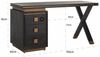 Casa Padrino Luxus Schreibtisch mit 3 Schubladen Antik Schwarz / Bronze 150 cm - Büro Möbel Bild 4