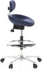 hjh OFFICE Arbeitsstuhl Arbeitshocker WORK MF Stoff Blau Bild 5