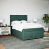 vidaXL Boxspringbett mit Matratze Dunkelgrün 160x200 cm Samt 3294679 Bild 4