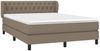 vidaXL Boxspringbett mit Matratze Taupe 140x190 cm Stoff 3126481 Bild 3