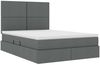 vidaXL Aufbewahrungsbett mit Matratze Dunkelgrau 140 x 200 cm Stoff 3371722 Bild 5
