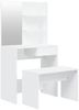 vidaXL Schminktisch-Set Weiß 74,5x40x141 cm 3114139 Bild 2