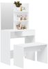 vidaXL Schminktisch-Set Weiß 74,5x40x141 cm 3114139 Bild 3