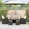 vidaXL 6-tlg. Garten-Sofagarnitur mit Kissen Schwarz Poly Rattan 3324586 Bild 3