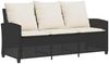 vidaXL 6-tlg. Garten-Sofagarnitur mit Kissen Schwarz Poly Rattan 3324586 Bild 5