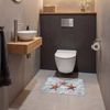 OnlyWow WC-Vorleger Seestern - Wasser - Klar, Höhe 10 mm, Polyester, Rechteckig, WC Teppich, Toilettenvorleger, Toilettenteppich, Badematte 60x40 cm Bild 4