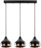 Vente-unique - Deckenleuchte höhenverstellbar - Metall - 67x25/111 cm - Schwarz & Kupferfarben - YILDO Bild 1