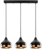 Vente-unique - Deckenleuchte höhenverstellbar - Metall - 67x25/111 cm - Schwarz & Kupferfarben - YILDO Bild 3