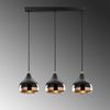Vente-unique - Deckenleuchte höhenverstellbar - Metall - 67x25/111 cm - Schwarz & Kupferfarben - YILDO Bild 4