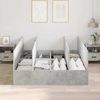 vidaXL Aufbewahrungsbettgestell Beton Grau 140 x 190 cm Holzwerkstoff 3335432 Bild 3