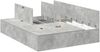 vidaXL Aufbewahrungsbettgestell Beton Grau 140 x 190 cm Holzwerkstoff 3335432 Bild 2
