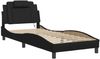 vidaXL Bettgestell "Viana" mit LED ohne Matratze Schwarz 80x200 cm 3213980 Bild 3