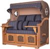 Strandkorb Komplettset - bene living - Ammersee Grande XXL Teak - PE grau - Modell 582 - inkl. Liftersystem Bild 3