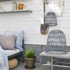 MARELIDA Hängeleuchte Lampenschirm BELL Rattanstil outdoor mit E27 Fassung 33cm wetterfest Bild 4