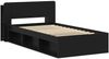 vidaXL Bettgestell mit Stauraum Schwarz 90x200 cm Holzwerkstoff 3433344 Bild 3