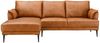 Ecksofa Luso Cognac Echtleder - Linke Recamiere, Taschenfederkern & Metallfüßen Bild 5