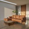 Ecksofa Luso Cognac Echtleder - Linke Recamiere, Taschenfederkern & Metallfüßen Bild 3