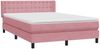 vidaXL Boxspringbett mit Matratze Rosa 140x220 cm Samt 3318494 Bild 4