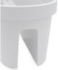 Spetebo Balkonkasten Balkon Blumentopf oval 60 x 28 cm - weiß (Packung, 1 St, bestehend aus 1x Pflanzkasten mit 4 Einhänge-Clips), Kunststoff Pflanzkasten zum Einhängen am Geländer Bild 3