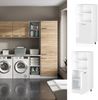Hochschrank R-Line Weiß Hochglanz 60 cm mit offenen Regalen, und Tür Vicco Bild 2