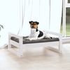 vidaXL Hundebett 55,5 x 45,5 x 28 cm Massivholz Kiefer, Weiß Bild 3
