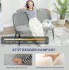 2-Sitzer-Sofa 127 x 63 x 84,5 cm – modernes Polstersofa mit samtartigem Bezug in Grau Bild 2