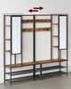 Garderobenständer Garderobe, mit Schuhbank, 35 x 98 x 182 cm,, Vintagebraun-Schwarz, HSR420B01 Bild 4