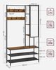 Garderobenständer Garderobe, mit Schuhbank, 35 x 98 x 182 cm,, Vintagebraun-Schwarz, HSR420B01 Bild 5