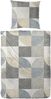 Primera Edelflanell Bettwäsche 135x200 Karo Retro grau sand blau 174147-87 Bild 2