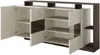 Vente-unique - IDESIA Sideboard Holz, PlatteGlas BraunBeige - B 43,6 cm x H 92,8 cm x L 200 cm Bild 5