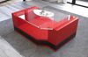 Couchtisch Leder Messana – Elegantes Design - Ledermix - Rot-Schwarz Bild 3