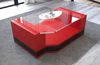 Couchtisch Leder Messana – Elegantes Design - Ledermix - Rot-Schwarz Bild 2