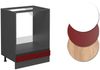 Herdumbauschrank R-Line Rot 60 cm J-Shape AP Marmor Vicco Bild 4