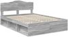 vidaXL Bettrahmen Graues Sonoma 140 x 190 cm Massives Kiefernholz 3412903 Bild 4