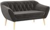 Sofa, Skandinavischer Stil, Holzbeine - PIRS - 2 Sitzer - Grau - Velvet Bild 2