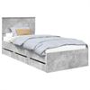 vidaXL Bettrahmen mit Kopfteil Beton Grau 90 x 190 cm Ingenieurs Holz 3408022 Bild 2
