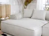 Vente-unique - ERYNEL Sofa SamtStoff Beige - B 156 cm x H 70 cm x L 305 cm Bild 5