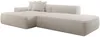 Vente-unique - ERYNEL Sofa SamtStoff Beige - B 156 cm x H 70 cm x L 305 cm Bild 4