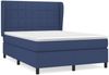 vidaXL Polsterbett mit Matratze Blau 140x190 cm Stoff, Härtegrad: H2 [3127963] Bild 2