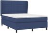 vidaXL Polsterbett mit Matratze Blau 140x190 cm Stoff, Härtegrad: H2 [3127963] Bild 3