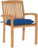 vidaXL Stapelbare Gartenstühle mit Kissen 4 Stk. Massivholz Teak 3073265 Bild 3