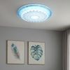 GLOBO LIGHTING LED Deckenleuchte, LED-Leuchtmittel fest verbaut, Kaltweiß, Warmweiß, Neutralweiß, Tageslichtweiß, Farbwechsel, LED Deckenlampe Wohnzimmerlampe blau Metall CCT Memoryfunktion D 39 cm Bild 2