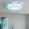 GLOBO LIGHTING LED Deckenleuchte, LED-Leuchtmittel fest verbaut, Kaltweiß, Warmweiß, Neutralweiß, Tageslichtweiß, Farbwechsel, LED Deckenlampe Wohnzimmerlampe blau Metall CCT Memoryfunktion D 39 cm Bild 3