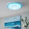 GLOBO LIGHTING LED Deckenleuchte, LED-Leuchtmittel fest verbaut, Kaltweiß, Warmweiß, Neutralweiß, Tageslichtweiß, Farbwechsel, LED Deckenlampe Wohnzimmerlampe blau Metall CCT Memoryfunktion D 39 cm Bild 4